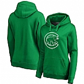 Women Chicago Cubs Fanatics Branded Green St. Patrick's Day White Logo Pullover Hoodie,baseball caps,new era cap wholesale,wholesale hats